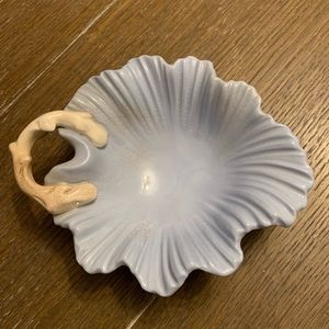 Vintage Falcon Powder Blue Leaf Dish Made in the 1940’s